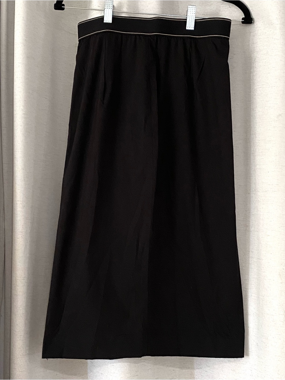 Vince NWT Black Poplin Pull-On Pencil Skirt Cotton Blend Size 2